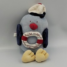 Doudou oiseau bleu marin