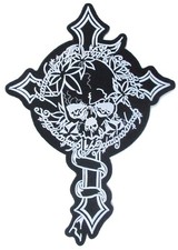 Patche dorsal crucifix croix backpatche dos Écusson grande taille brodé 