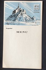 MENU PAQUEBOT CARTE POSTALE MONT ST MICHEL NORMANDIE