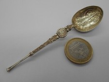 N°2 CUILLERE A ONCTION COURONNEMENT ROI GEORGES V ARGENT MASSIF BIRMINGHAM 1911
