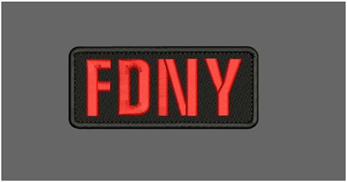 Fdny embroidery patches 2x5 - embroidery,