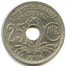 25 centimes Lindauer 1936 n°F.7428