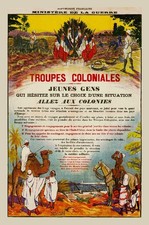 COLONIALES TROUPES Rf132 - POSTER HQ 40x60cm d'une AFFICHE VINTAGE