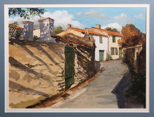 Aquarelle paysage île ré - aquarelle,
