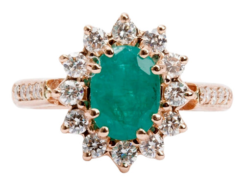 Bague grappillon émeraude - Émeraude, en