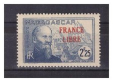 MADAGASCAR  .  N ° 251  .  2 F 25   FRANCE  LIBRE  .   NEUF ** .  SUPERBE .