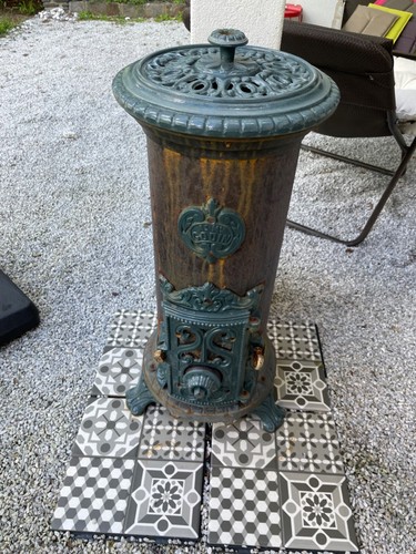 Ancien poêle bois godin - ancien,