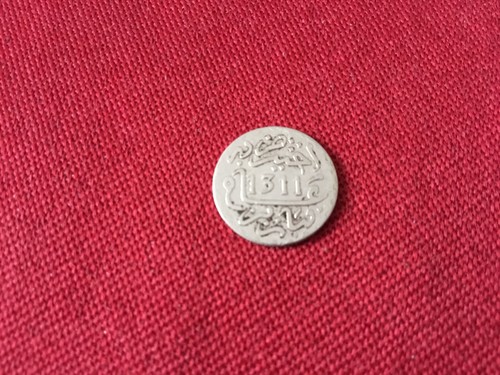 Maroc pièce dirham argent - 1/2,