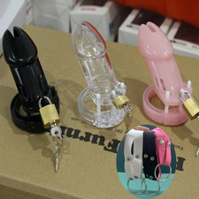 Plastique Cage De Chasteté Et Harnais Adulte Retenue Jouets Sexuels BDSM Couples