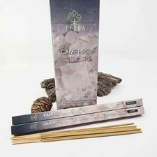 Encens Camphre, sans charbon, naturel, 16 bâtons (2 boites), Terra