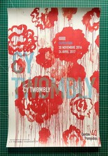 Cy Twombly - Centre Pompidou Paris 40 - Affiche Expo Fleurs Rouges - 2016 - 42x59cm