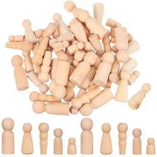  50 Pcs Peg Dolls Poupées