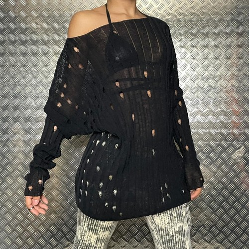 Sarah pacini distressed knit - pacini,