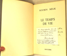 ROUBEN MELIK TEMPS DE VIE 1/220 ENVOI/CARTE BAISSETTE RESISTANCE ARMENIE POESIE