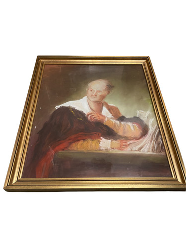 Ancien tableau pastel sous - pastel,