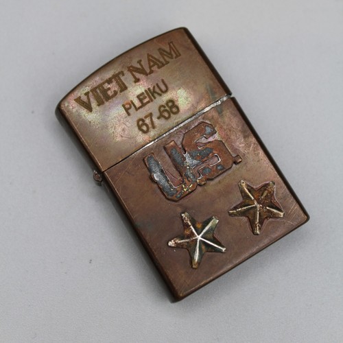 Zippo brass lighter vietnam - zippo,