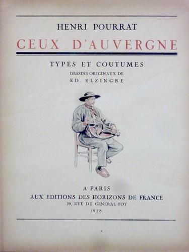 1928 ceux auvergne types - d'auvergne,