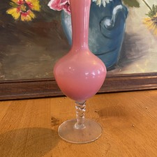 Grande vase en opaline rose