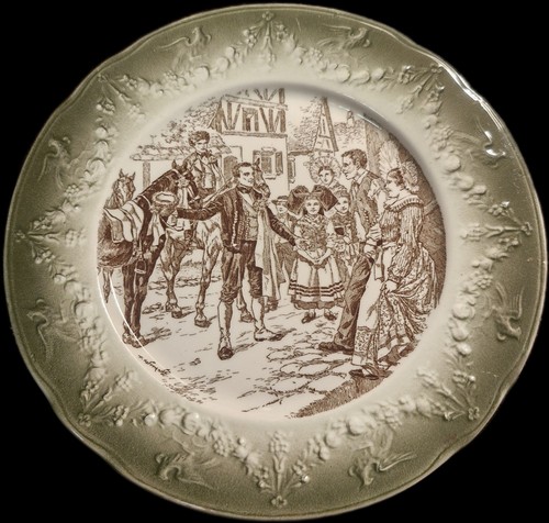 Assiette scene alsacienne et - assiette, k