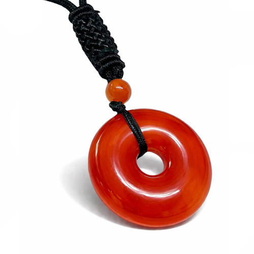 Pendentif beignet cornaline - , 30