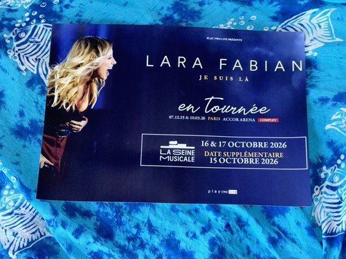 Affiche rare lara fabian - rare,