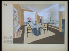 J. CAZALIERES, SALLE A MANGER A PARIS - 1930 - POCHOIR, ART DECO