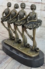 Western Art Bronze Sculpture One Pied Touchdown Ballet 4 Ballerine Danse Woman