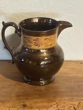 POT PICHET BROC CARAFE VINTAGE EN FAIENCE DE JERSEY LUSTRÉ SERVICE A CAFE THÉ