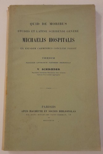 Livre ancien quid moribus - quid, de