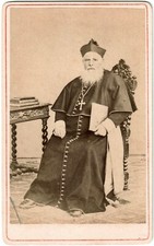Cdv.Père.Prêtre.Curé.Religieux.Religion.Ecclésiastique.Chapeau.Photo Albuminée.