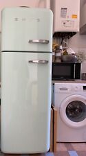 smeg frigo couleur vert clair poignées  chromées + congélateur intégré 