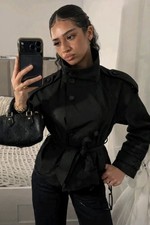 Trench Court Noir / Taille
