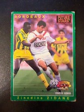ZINEDINE ZIDANE #225 BORDEAUX PANINI FOOTBALL 1995 FUTURE STARS