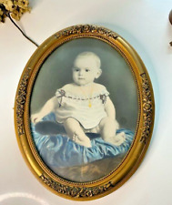 Superbe Cadre Ovale Doré