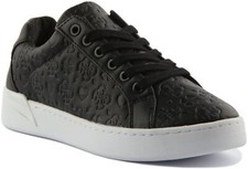 GUESS Lacet Rylita Coeur Logo Femmes Baskets Noir UK Taille 3 - 8