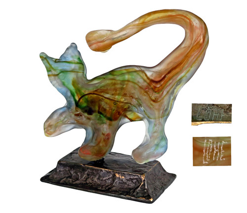 Yves lohe sculpture chat en - yves,