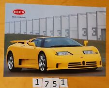 BUGATTI EB 110 SUPERSPORT Prospectus 2 pages Anglais 1993?