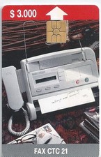 CHILI - CARTE A PUCE - FAX - TIRAGE 5000