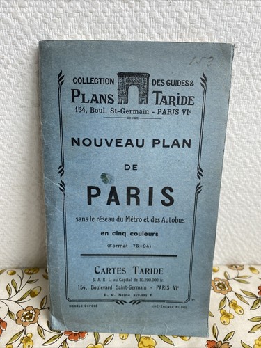 Ancien plan taride paris - paris, carte