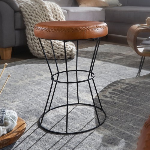 Finebuy tabouret métal cuir - tabouret,