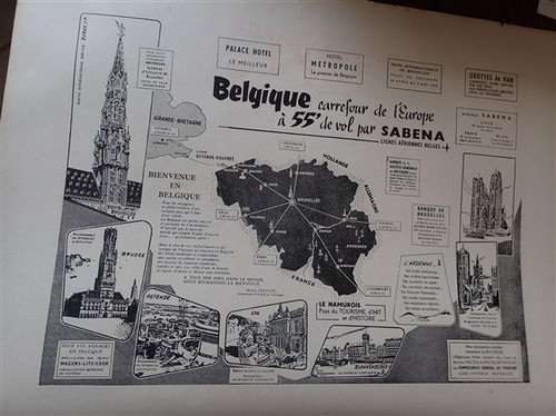 Belgique par sabena publicité - belgique,