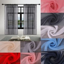 Paires Voile Uni Rideau Filet