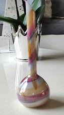 Vase boule vintage en verre d