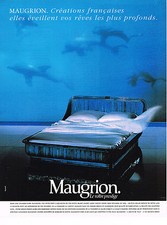 PUBLICITE ADVERTISING 094  1989  MAUGRION   lit meubles rotin