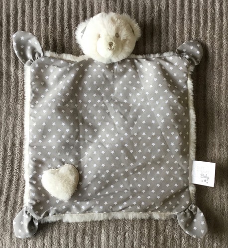 Doudou ours blanc gris - ours,
