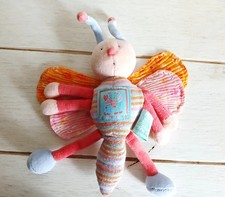 Moulin Roty doudou papillon Zéphir et Zoé rose orange