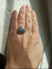 Bague Pyrite  Acier Inoxydable