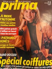 ANCIEN LIVRE REVUE MAGAZINE PRIMA MODE AVEC SUPER PATRON N° 48 09/86 TRICOT