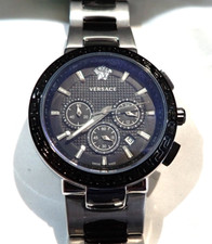 MONTRE SUISSE  VERSACE HOMME RAFFINE CHIC, MULTI/CHRONO + DATE, BEG & FONCTIONS
