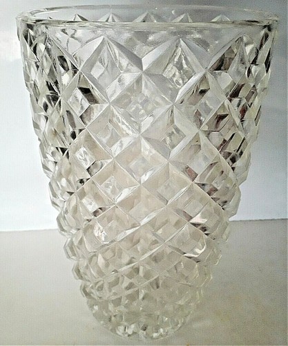 Vase verre taillé à - vase,